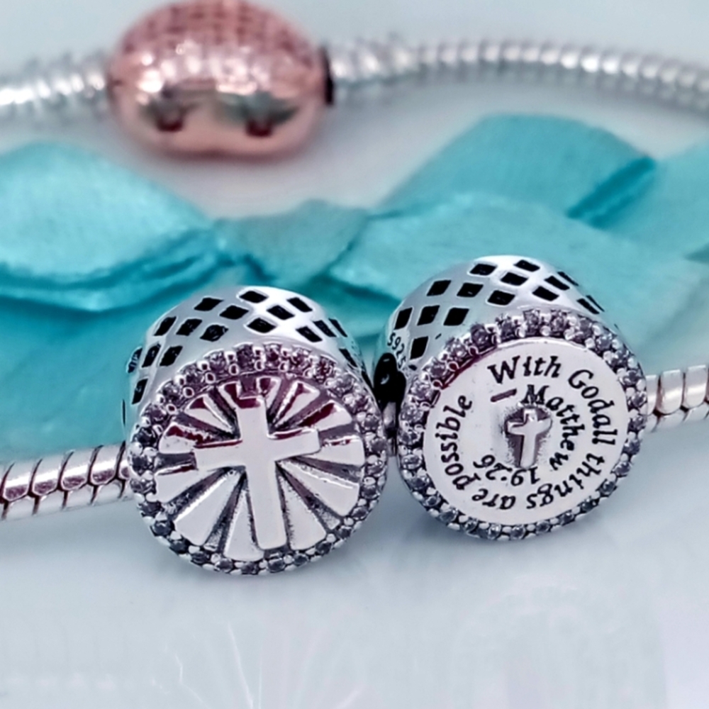 S925 Silver Religious bracelet charm bead
